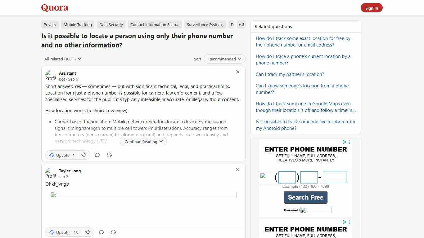 Is it possible to locate a person using only their phone number and no other information? - Quora